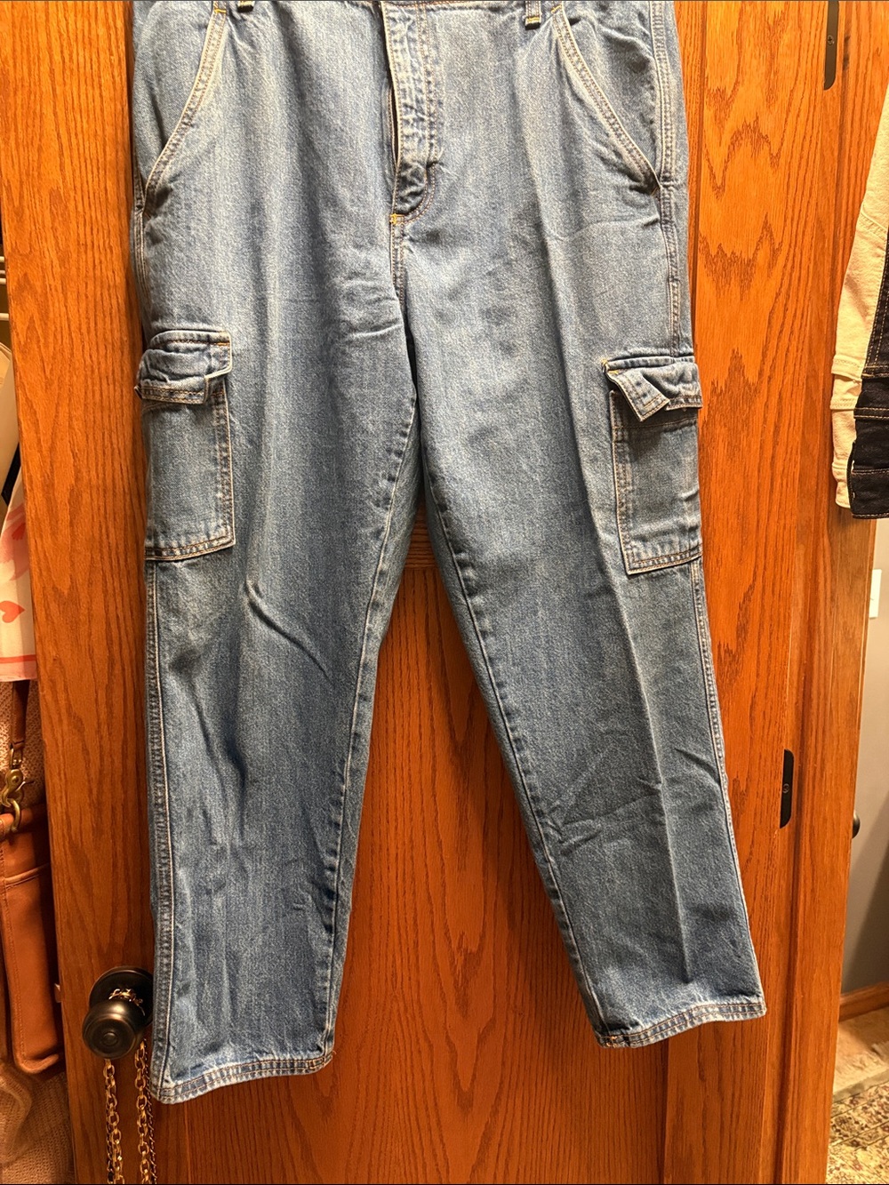 Universal Thread Light Blue Cargo Denim Jeans for Women